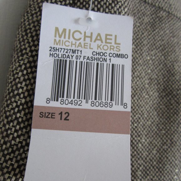 Michael Kors Mini Tweed Chocolate Combo Skirt - Picture 7 of 9